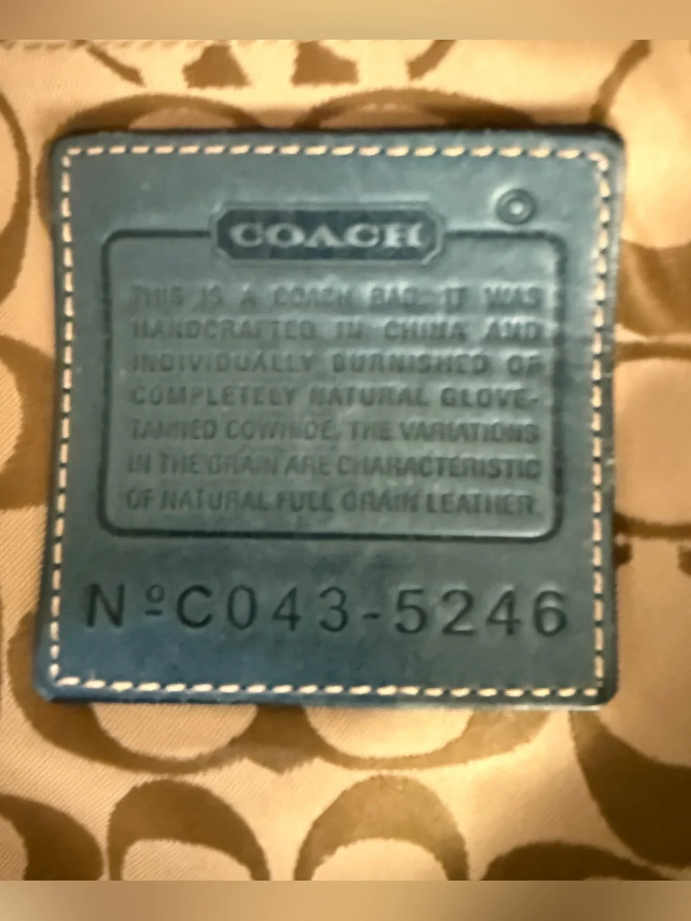 Coach Hampton Blue Leather Tote - Picture 9 of 13
